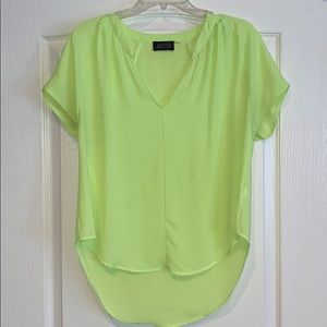 ASTR Neon Yellow Blouse Top M